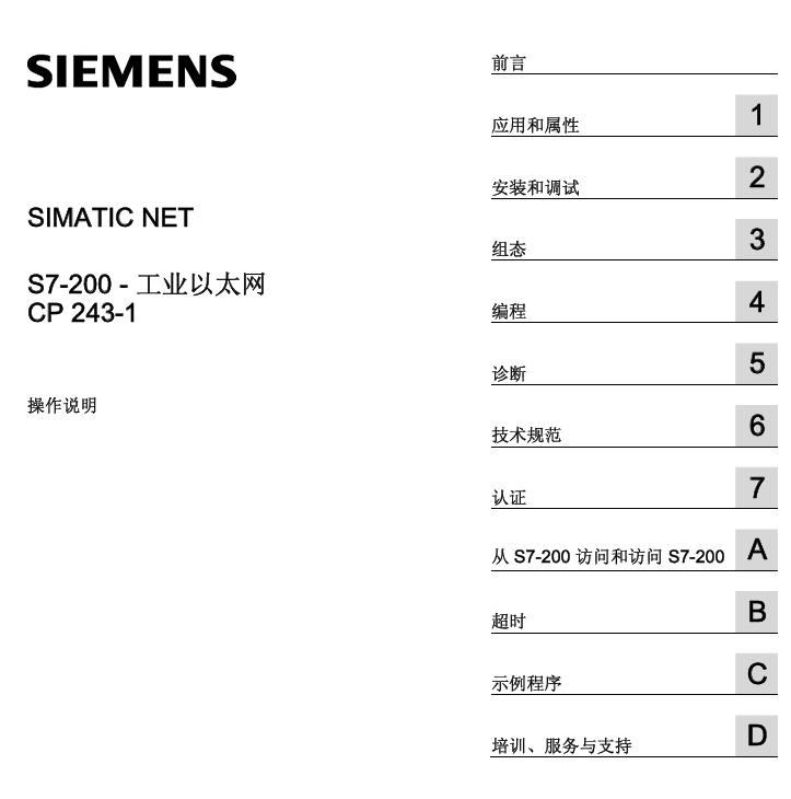 [西门子]SIMATIC NET S7-200 - 工业以太网 CP 243-1